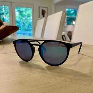 Maui Jim Ah Dang Matte Black Blue Polarized Sunglasses